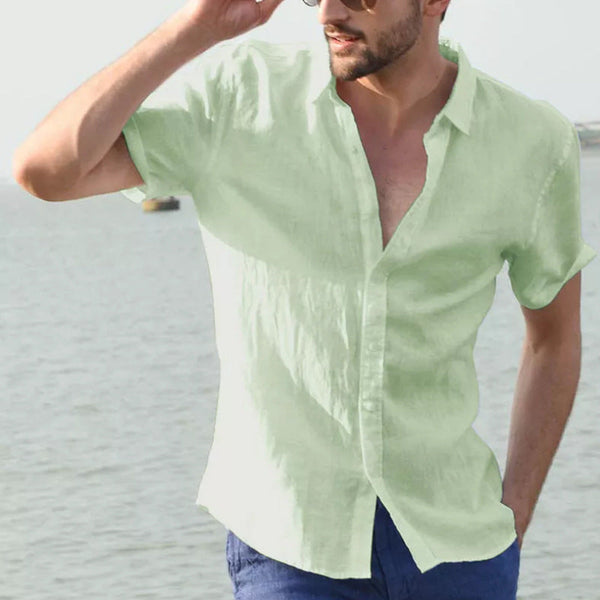 Kareem - Kurzarmhemd aus Baumwolle für Männer