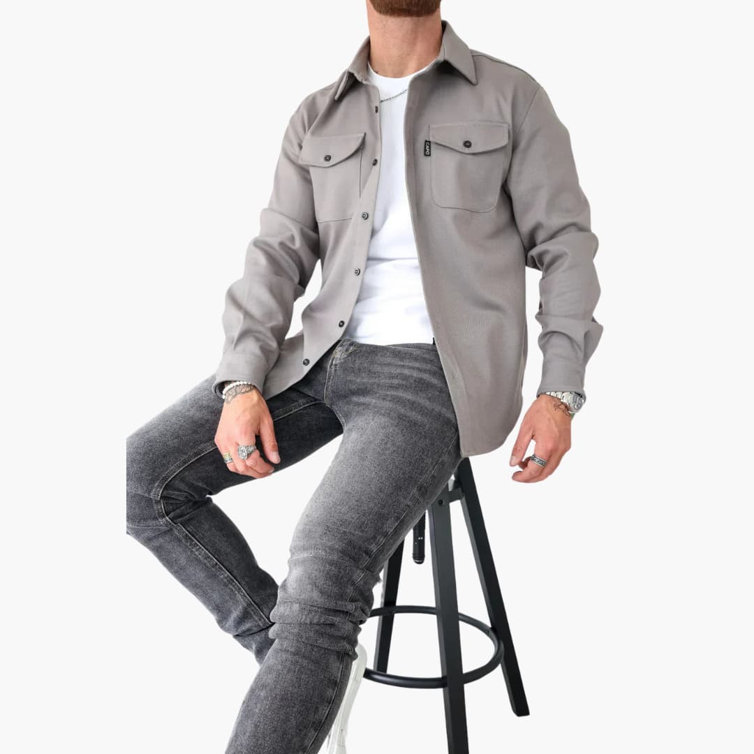 Luigi – Herren-Hemdjacke mit Knopfleiste
