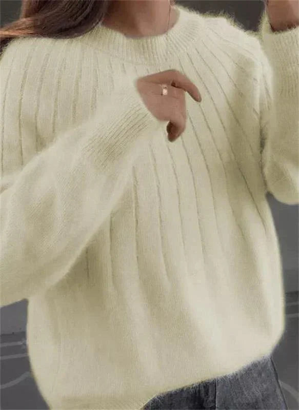Maren - Fluffige Kaschmir gestrickter Pullover