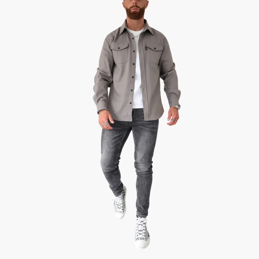 Luigi – Herren-Hemdjacke mit Knopfleiste