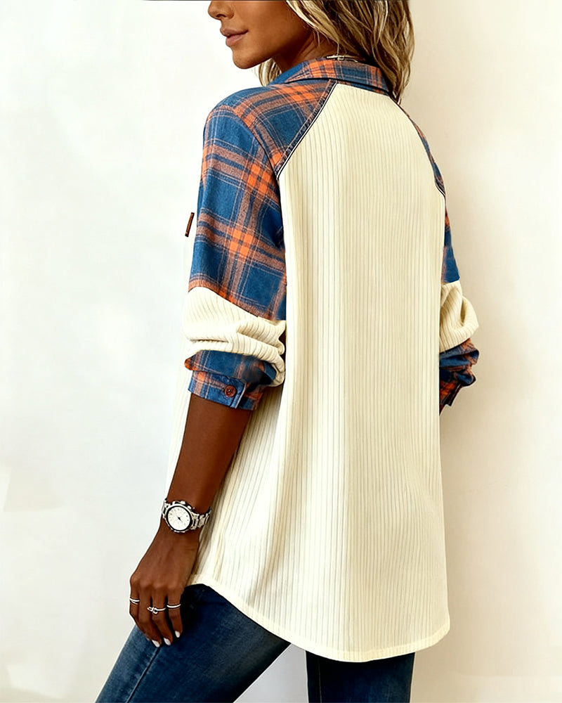 Jenny – Kariertes Hemd Mit Kontrast-Details