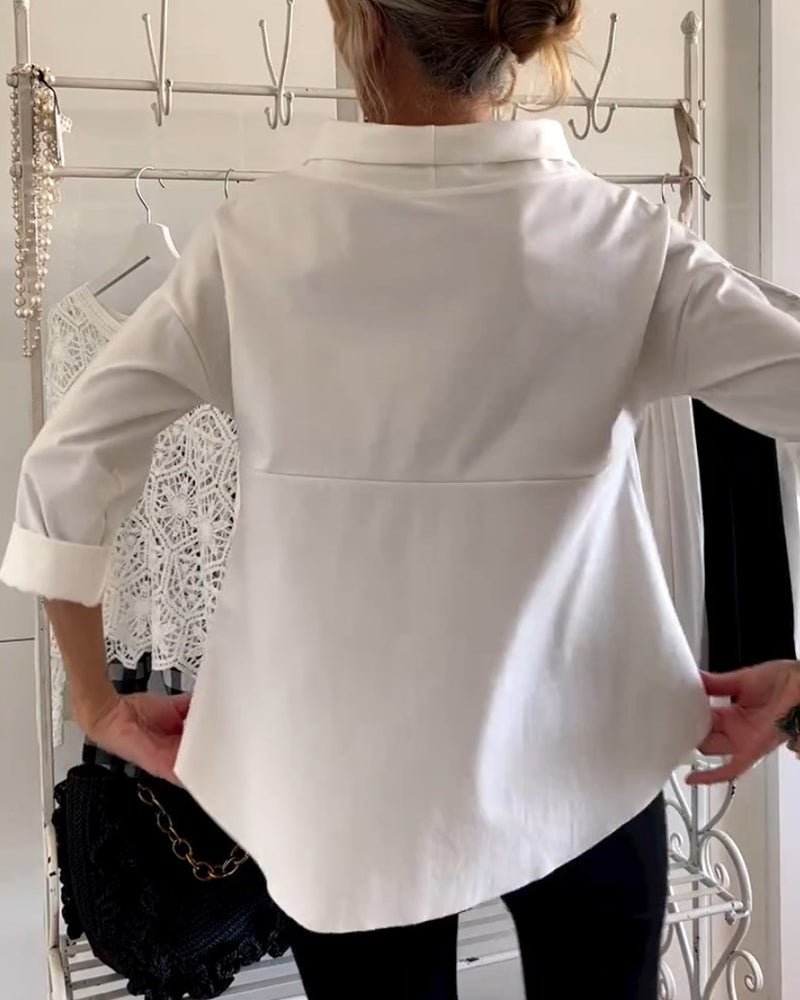 Elise - Elegante Bluse mit lockerem Rollkragen