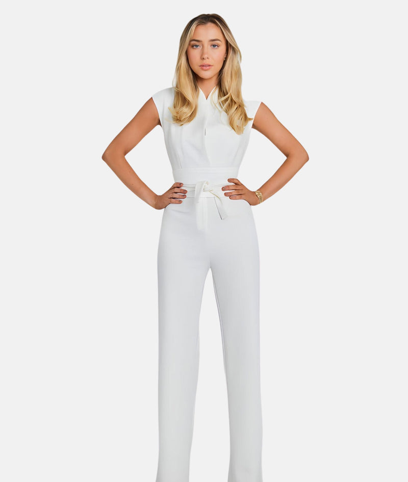 Sarkeysha - Modischer Jumpsuit mit Wickeldetail und weitem Bein