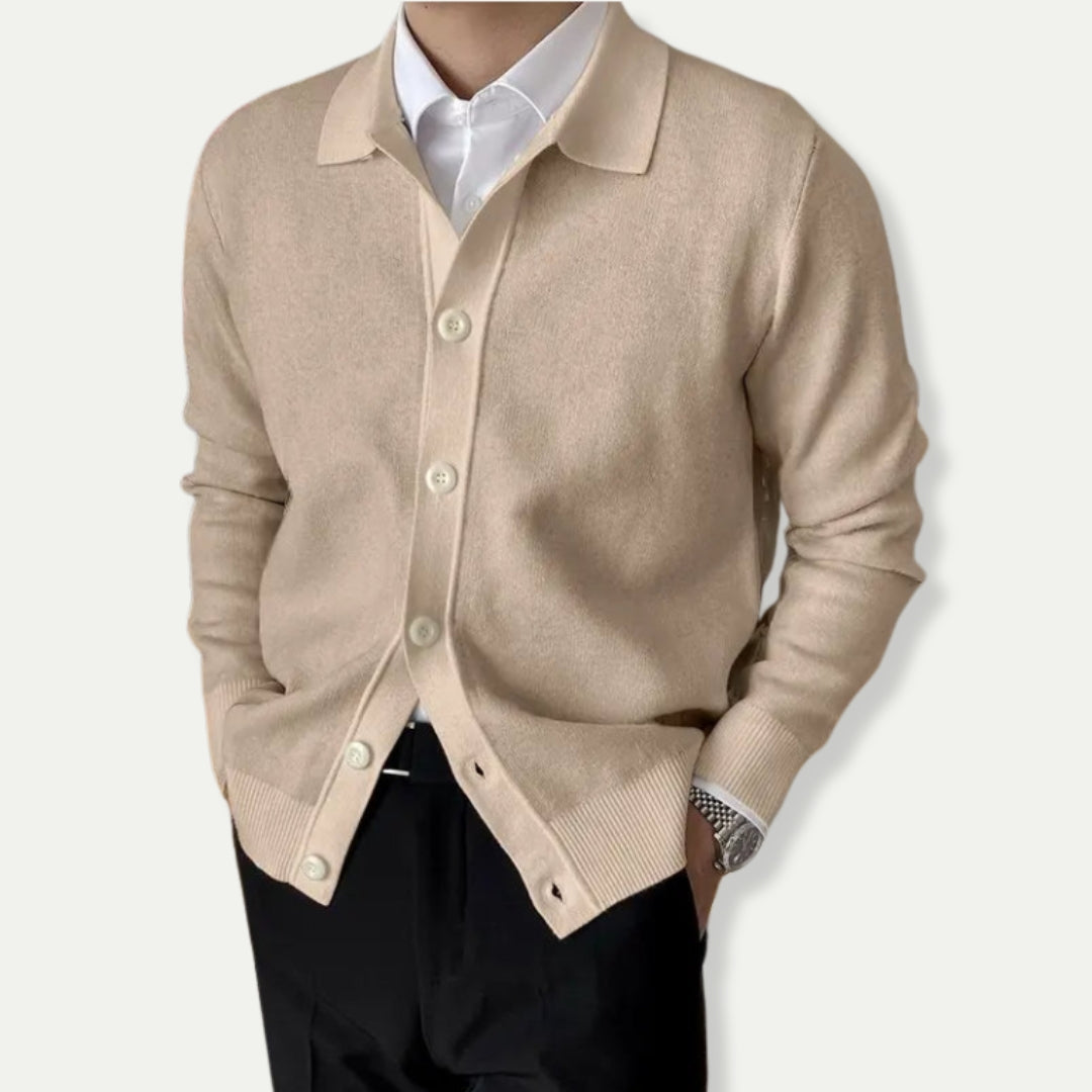 Bertram – Lässiger Herren-Cardigan mit Kragen und Knöpfen Winter