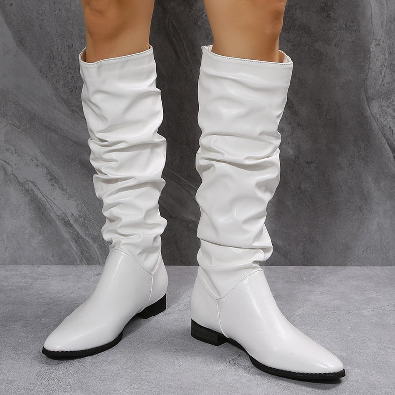 KneeHighSimplicity - Knöchelhohe Stiefel mit niedrigem Absatz