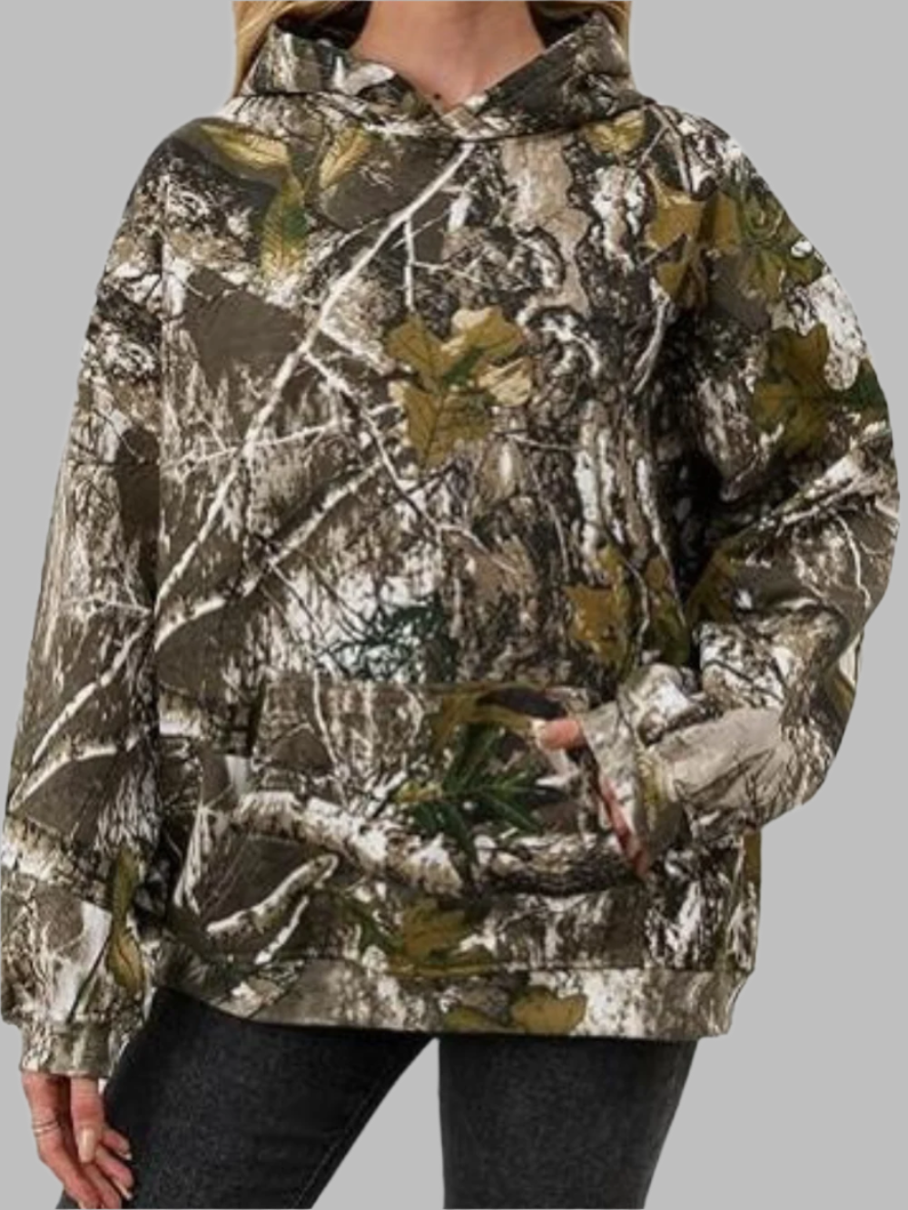 Clara – Kuscheliger Hoodie Mit Blatt-Design