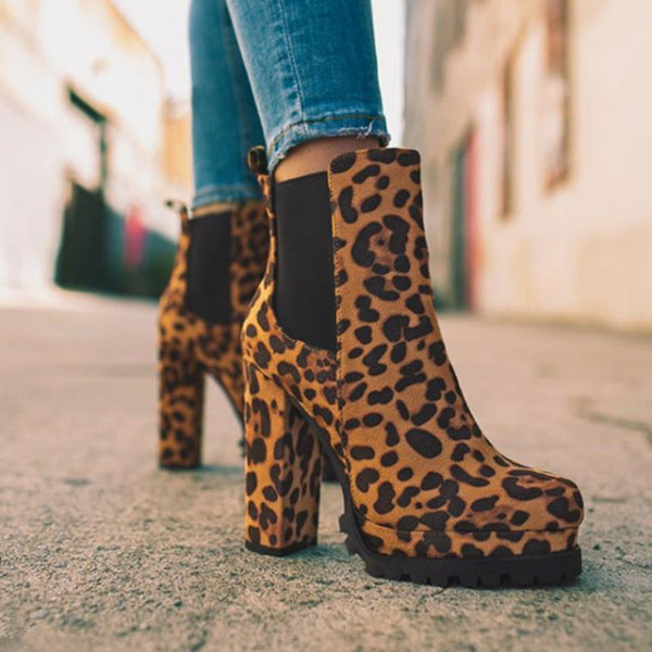 Leopardy - Stiefel mit Chelsea-Absatz