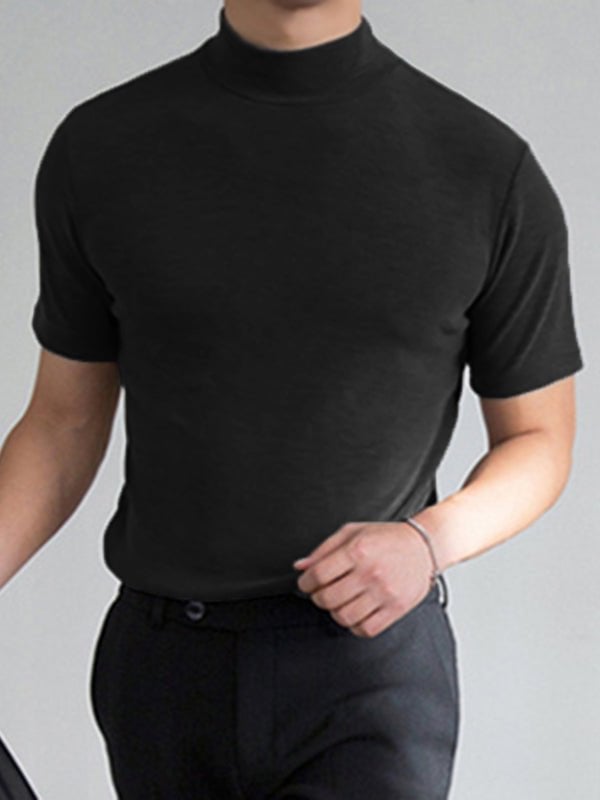 Rein - Hochgeschlossenes Slim-Fit-T-Shirt für Herren