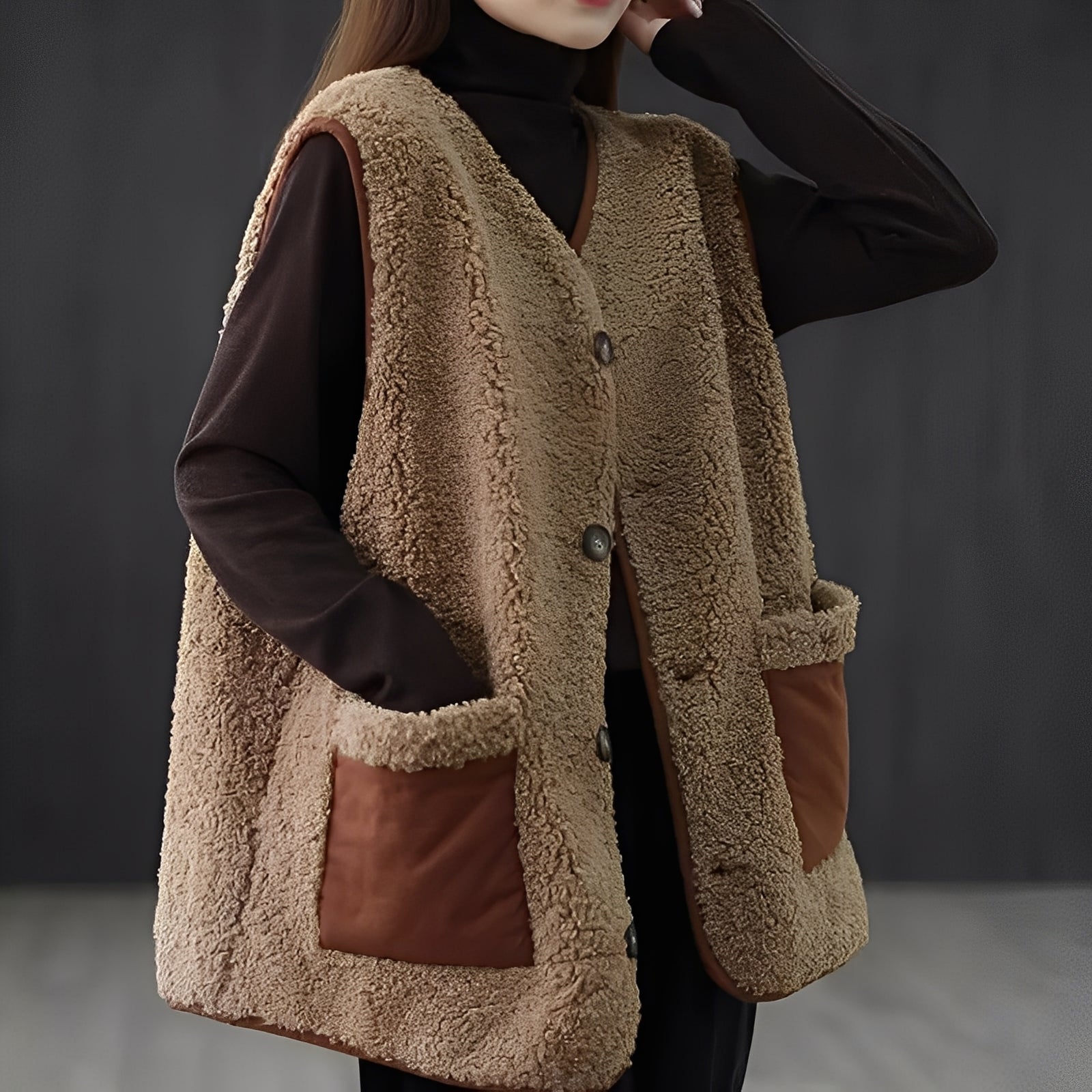 Britta – Weiche Warme Damenweste Mit Taschen