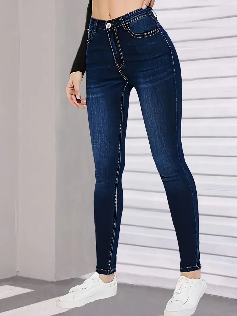 High-Waist Stretch-Skinny-Jeans