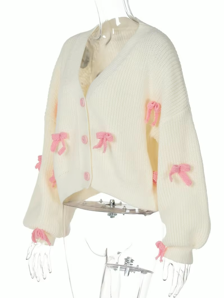 BOW SWEATER - V-Ausschnitt & Eleganter Schnitt