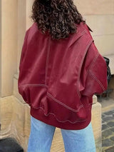 Faye -Oversized Lederjacke