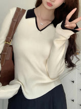 Arlla - Eleganter V-Ausschnitt Pullover