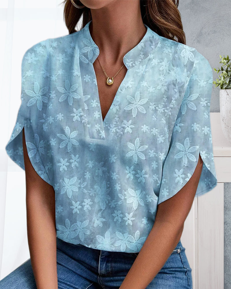 Ellen - Bluse mit Blumendruck