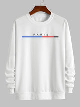 Jery - Herren Sweatshirt mit Paris-Buchstaben-Print