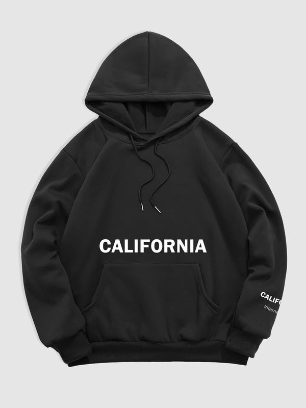 Cylosh - Herren Hoodie mit California-Buchstaben-Print