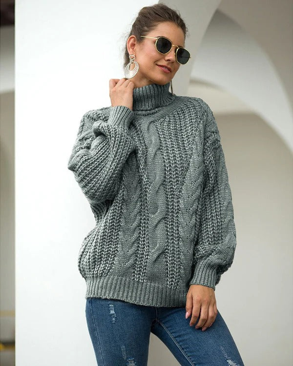 Miranda – Rollkragenpullover aus Strick für Damen