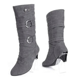 Mathilda - Neue Leder Heels Frauen Schuhe im Roman Style