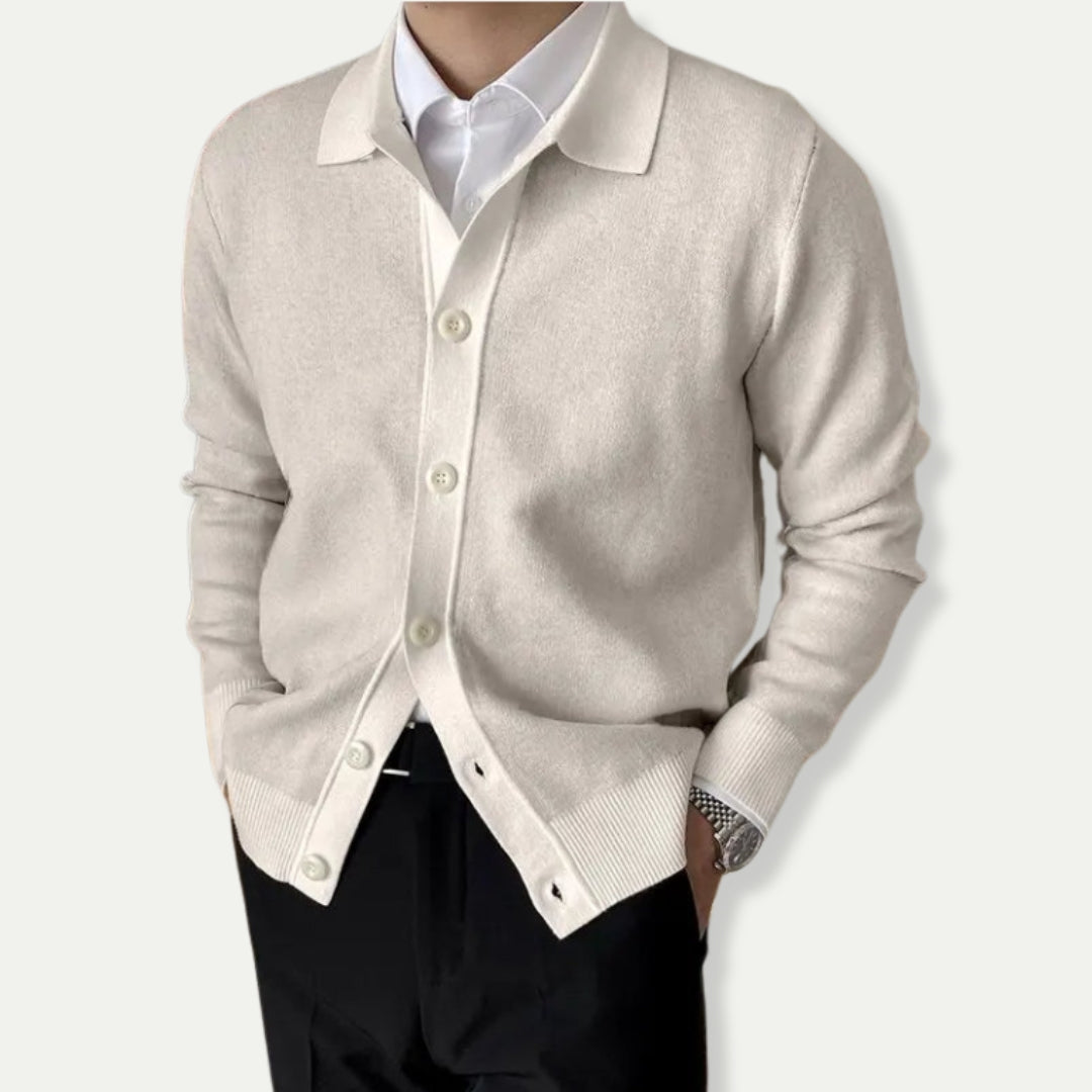 Bertram – Lässiger Herren-Cardigan mit Kragen und Knöpfen Winter
