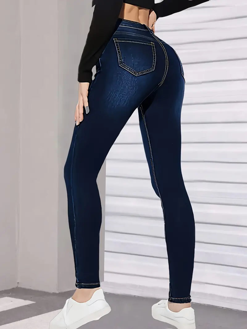 High-Waist Stretch-Skinny-Jeans