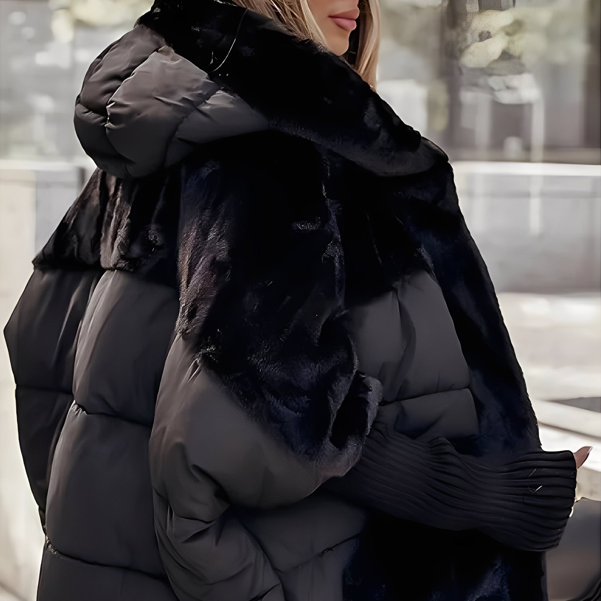Jennifer - Elegante Damenjacke mit Kunstfellbesatz
