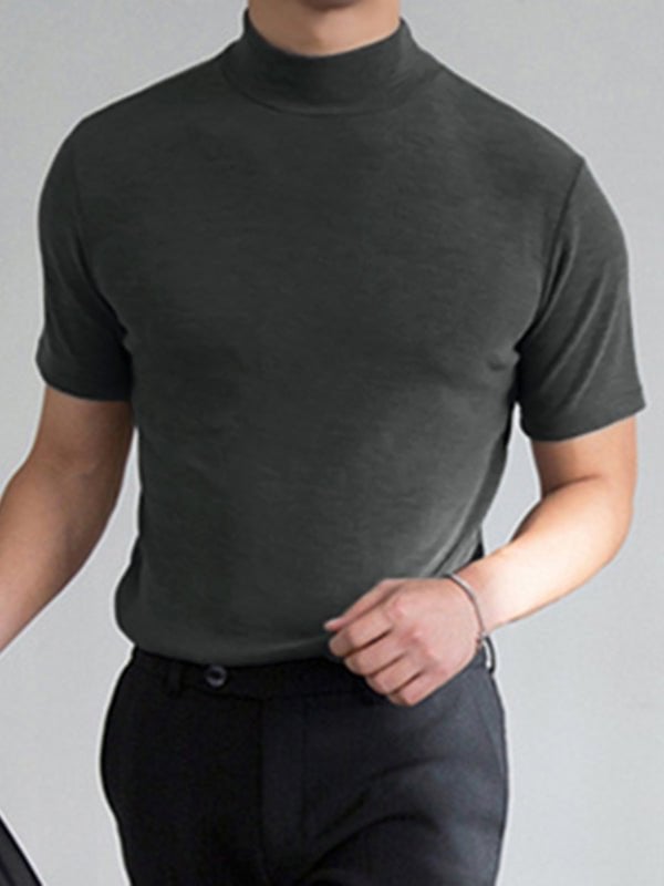 Rein - Hochgeschlossenes Slim-Fit-T-Shirt für Herren