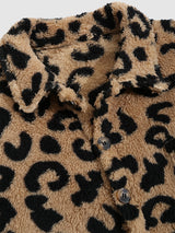 Alice - Leopard Flauschige Faux Fur-Jacke