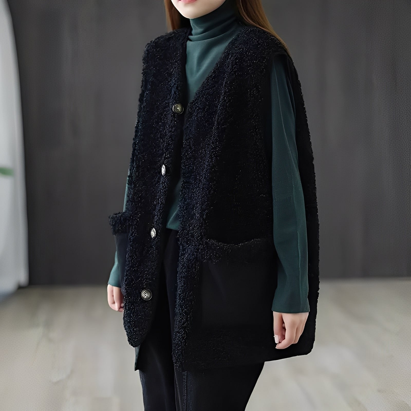 Britta – Weiche Warme Damenweste Mit Taschen