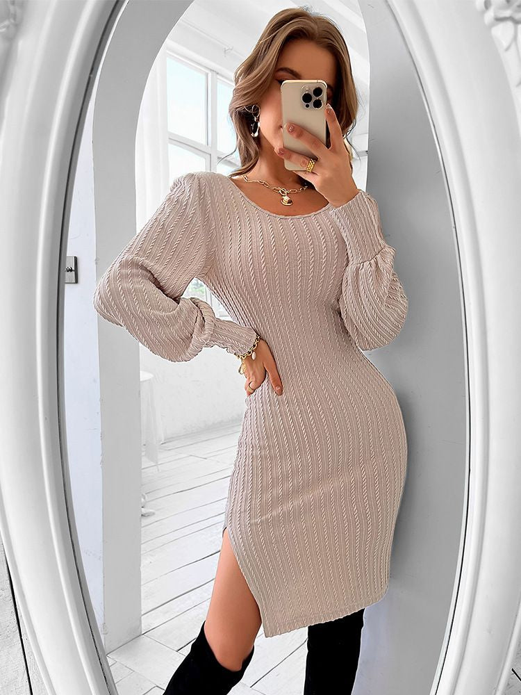 Jade - Bodycon-Pullover-Strickkleid