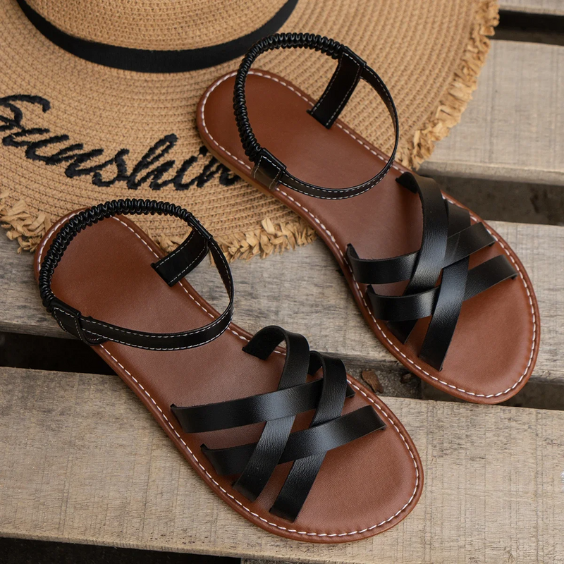 Teagan - Elegante Ledersandalen mit Blockabsatz