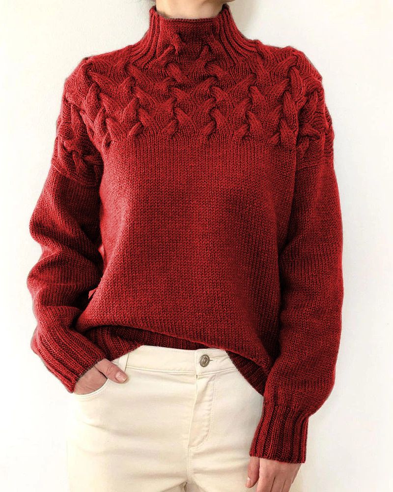 JUDIL - GESTRICKTER ROLLKRAGENPULLOVER