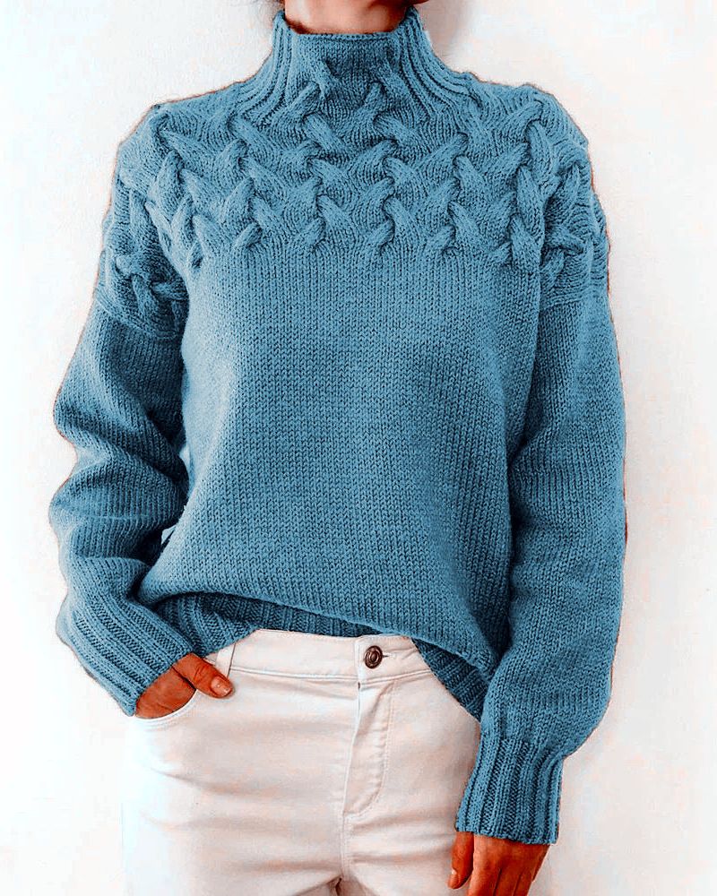 JUDIL - GESTRICKTER ROLLKRAGENPULLOVER