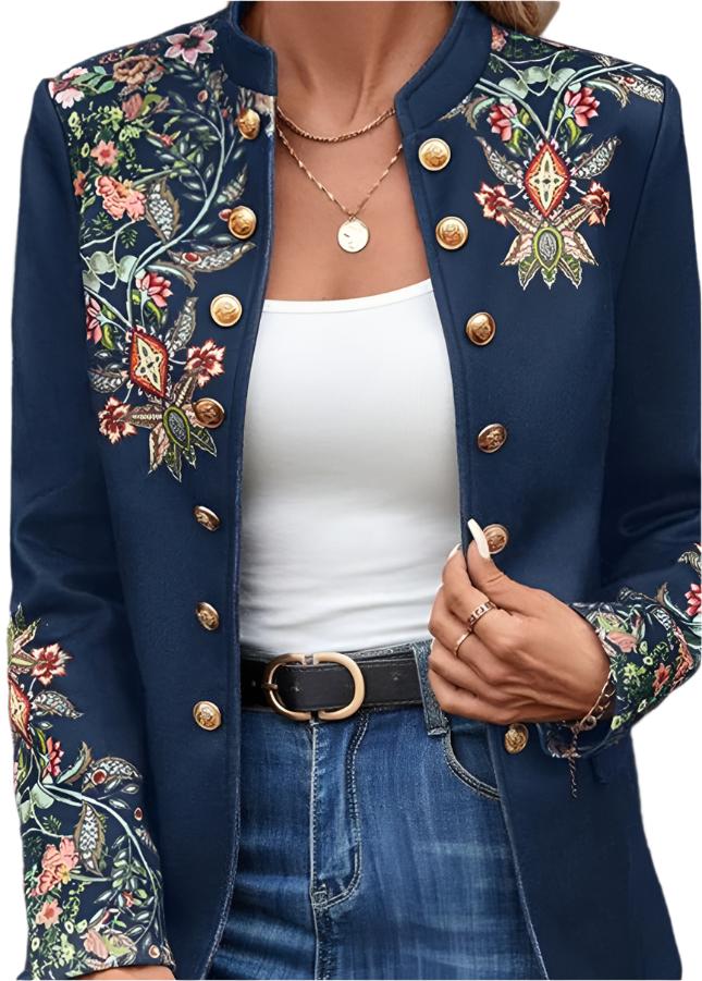 Herda - Chic Floral Print Jacket