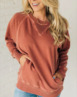 Daisse - Cozy Ribbed Knit Sweater with Pockets