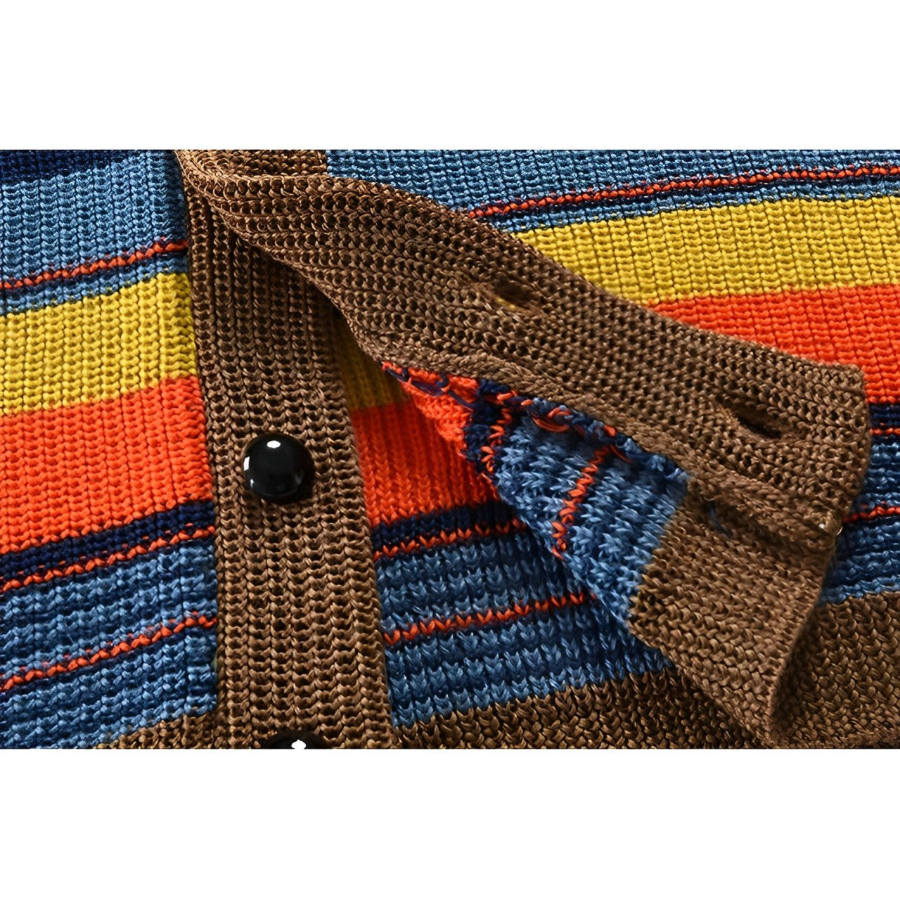 Ferdinand - Herren Retro Cardigan mit Farbblock & Knopfleiste