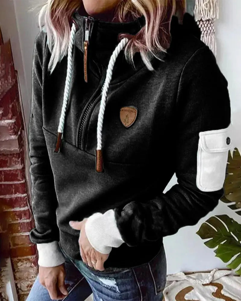 Patricia – Lässiger Half-Zip-Hoodie