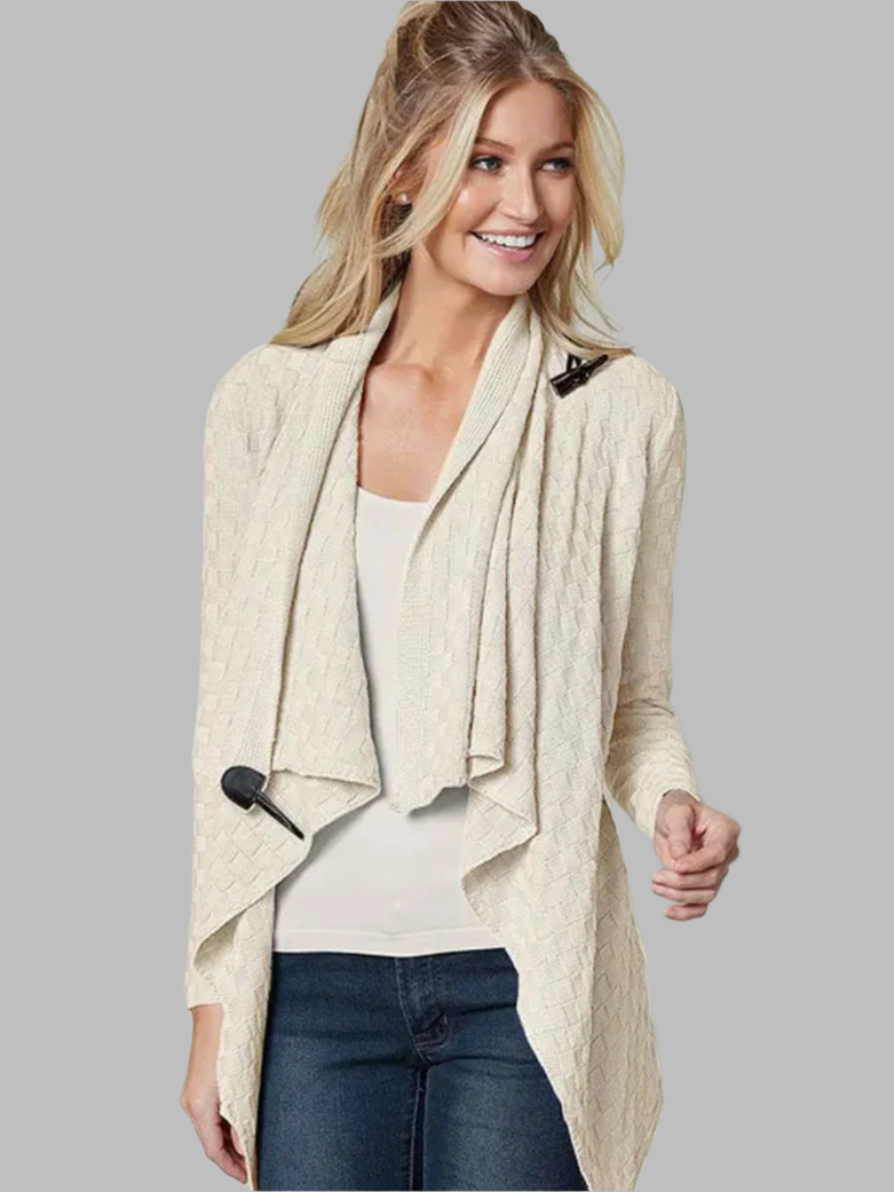 Carla – Gemütlicher Strick-Cardigan Mit Twist-Muster