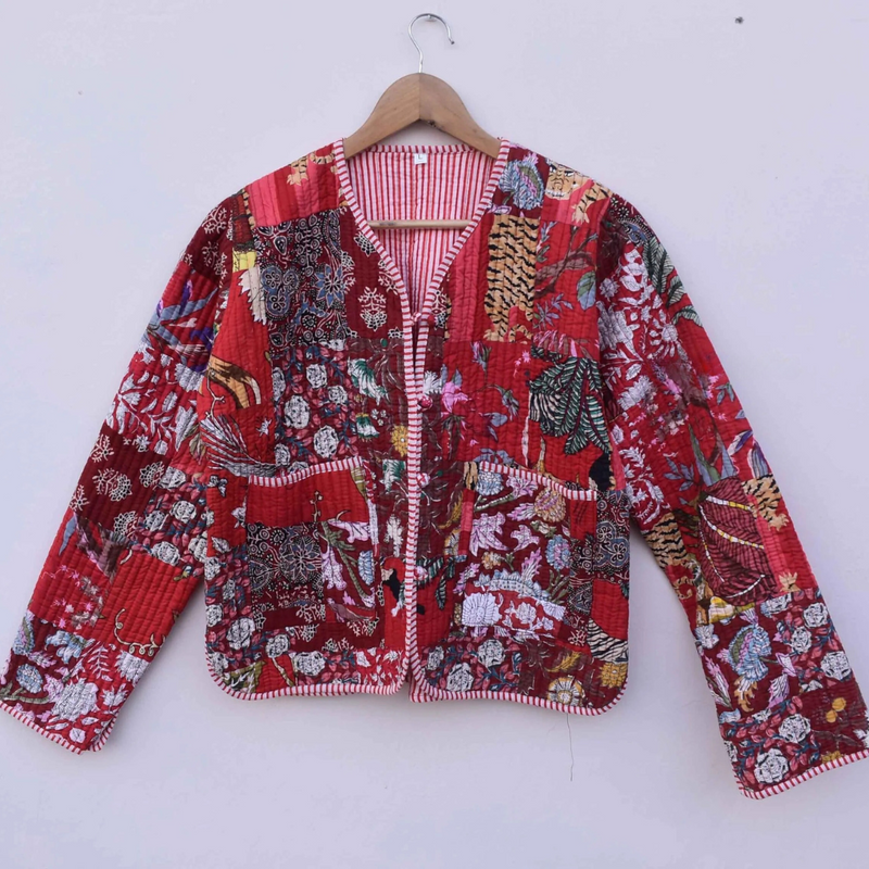 Sherrie - Vintage Boho Patchwork Quilted Jacke