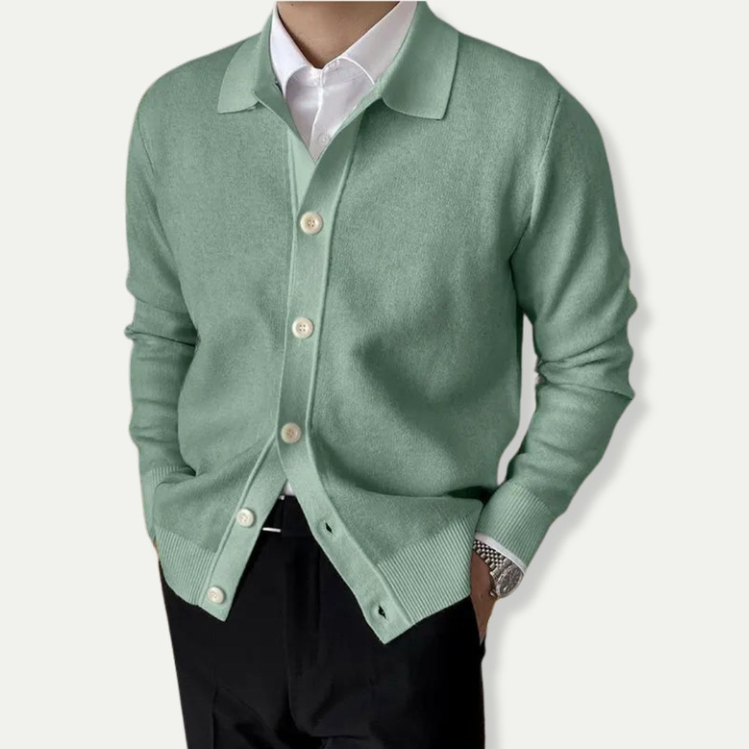 Bertram – Lässiger Herren-Cardigan mit Kragen und Knöpfen Winter