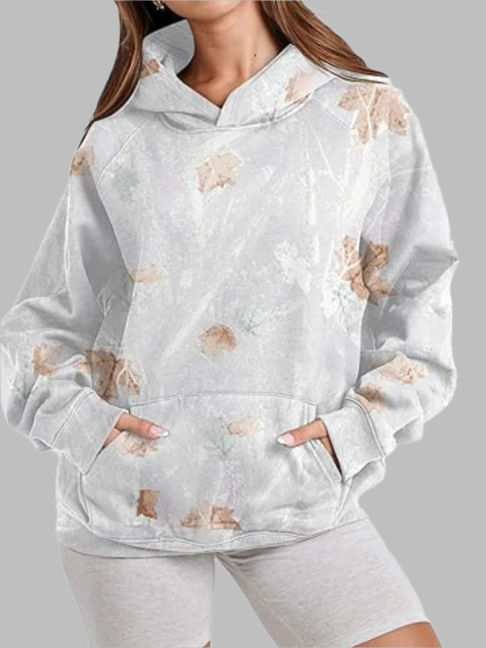 Clara – Kuscheliger Hoodie Mit Blatt-Design