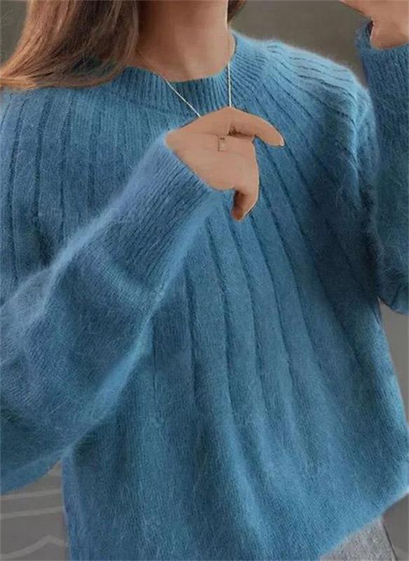 Maren - Fluffige Kaschmir gestrickter Pullover