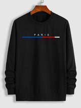 Jery - Herren Sweatshirt mit Paris-Buchstaben-Print