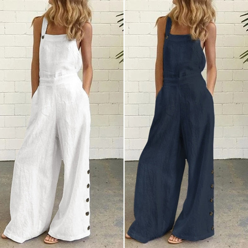 SleekStyle - Sommer-Overall mit weitem Bein