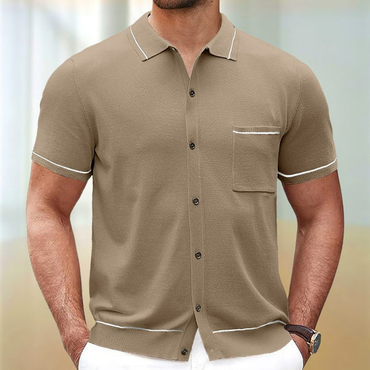 Laurent - Elegantes Kurzarm-Poloshirt mit Knöpfen