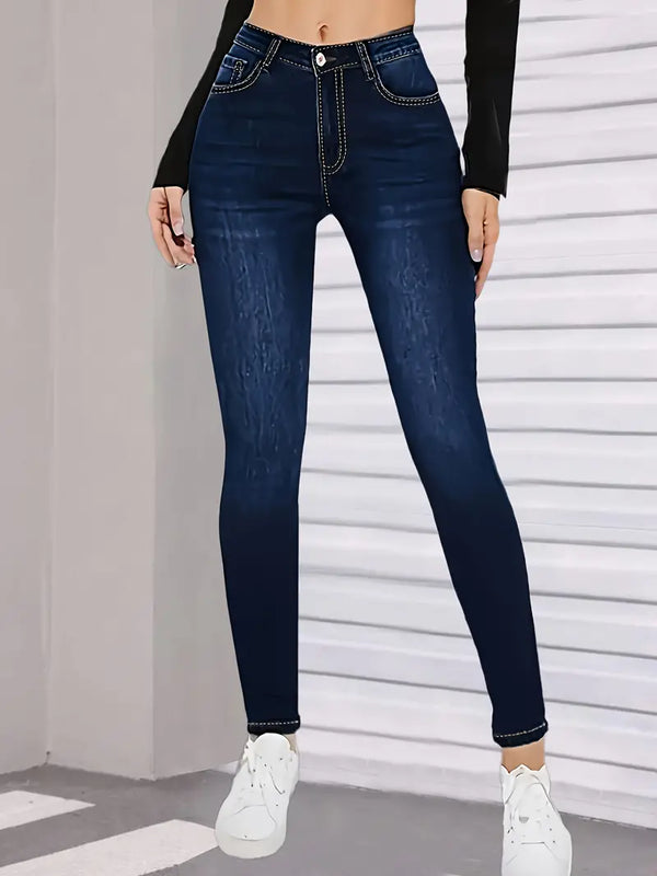 High-Waist Stretch-Skinny-Jeans