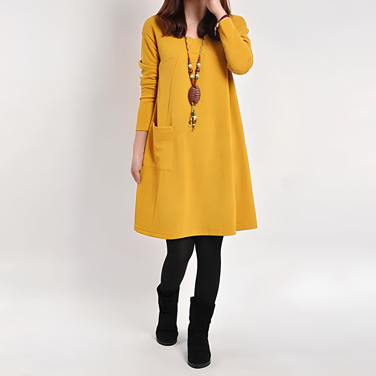 Berit – Warmer Damen Strick Pulloverkleid Premium