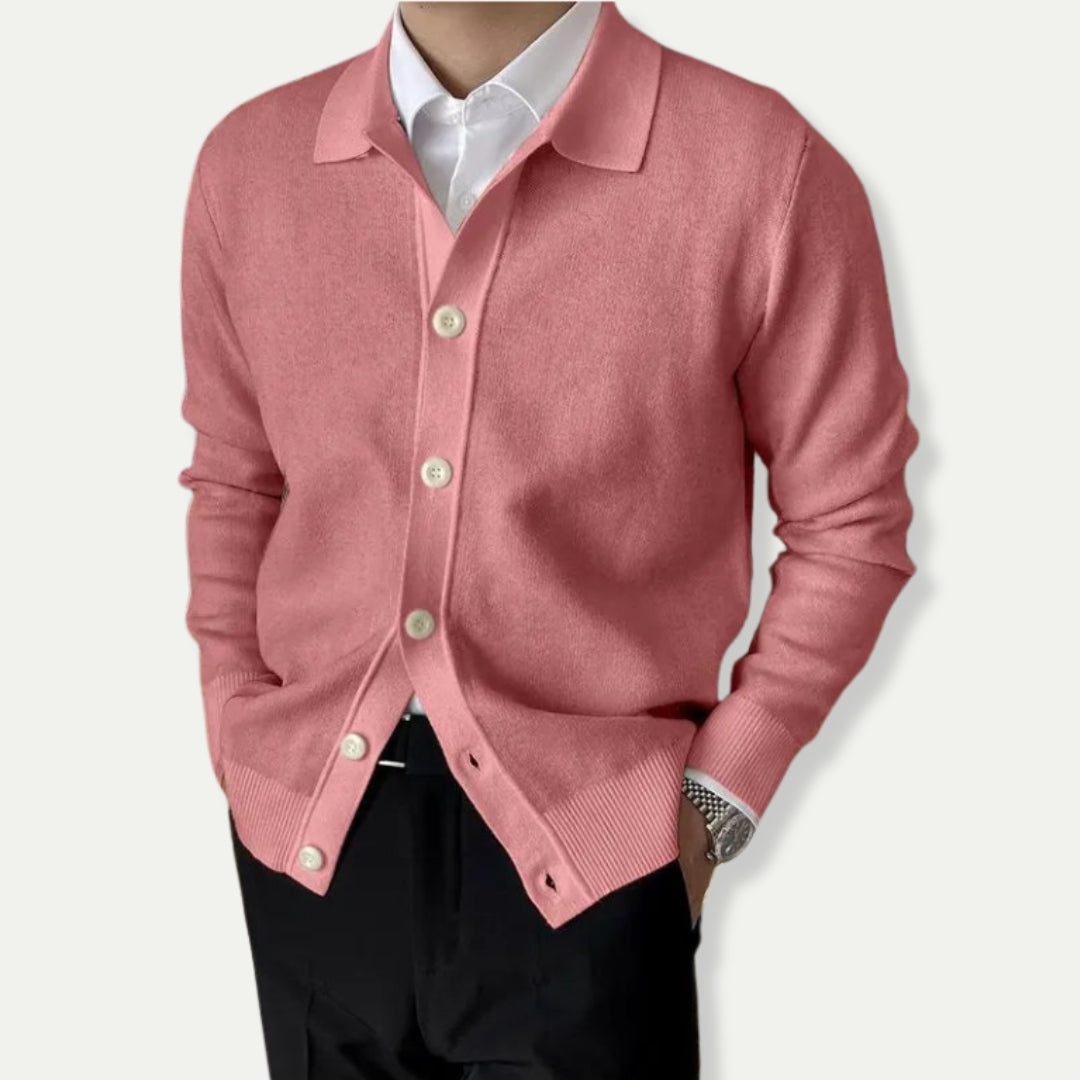 Bertram – Lässiger Herren-Cardigan mit Kragen und Knöpfen Winter