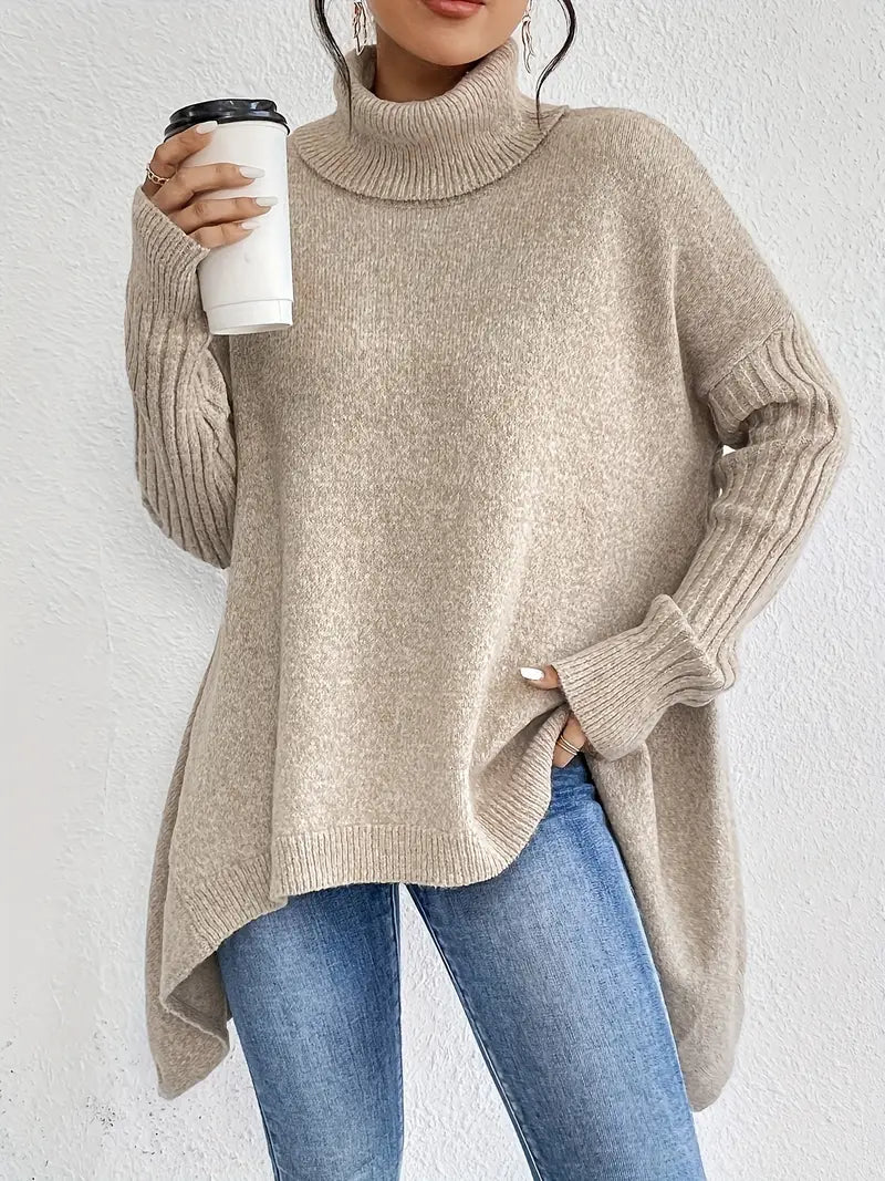 Fabia – Langer Rollkragenpullover für Damen