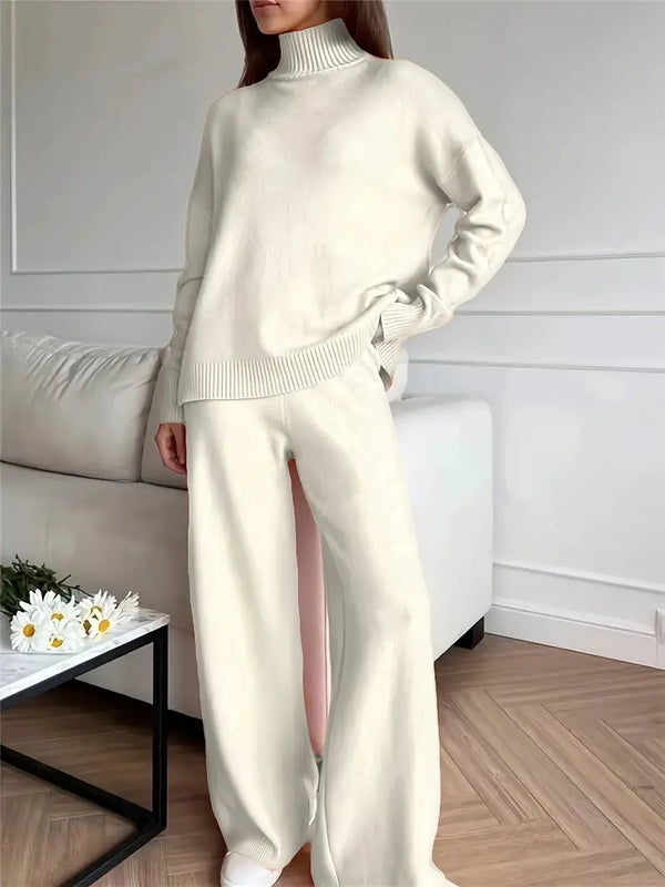 Knitted Turtleneck Lounge Set