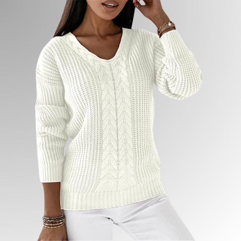 Marimar - Weicher Strickpullover mit Zopfmuster